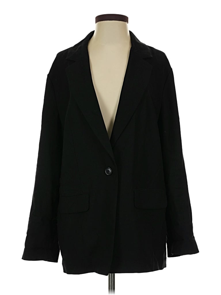 Pre-owned Open Edit Blazer Jacket In Black