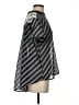 Katharine Kidd 100% Polyester Stripes Black Silver Short Sleeve Blouse Size S - photo 4