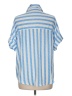Unbranded Stripes Blue Short Sleeve Blouse Size M - photo 2