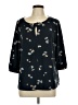 J.Jill Blue Black 3/4 Sleeve Blouse Size L (petite) - photo 1