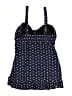 Septangle Polka Dots Blue One Piece Swimsuit Size 12 - photo 2