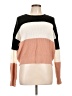 Ambiance Apparel Color Block Tan Pullover Sweater Size L - photo 1