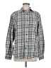St. John's Bay Plaid Gray Long Sleeve Button-Down Shirt Size M - photo 1