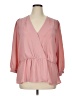 Halogen 100% Polyester Pink 3/4 Sleeve Blouse Size 1X - photo 1