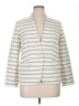 Talbots Stripes Ivory Blazer Size 14 Petite - photo 1