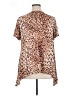 Grayson Animal Print Brown Short Sleeve T-Shirt Size 1X - photo 2