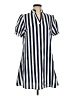Unbranded 100% Polyester Stripes Blue Casual Dress Size L - photo 1