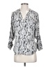Express Outlet 100% Polyester Animal Print Silver 3/4 Sleeve Blouse Size S - photo 1