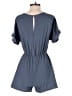 Everly 100% Polyester Solid Blue Romper Size S - photo 2