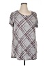 Apt. 9 Argyle Gray Short Sleeve Top Size XL - photo 1