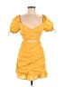Shein 100% Polyester Yellow Cocktail Dress Size M - photo 1