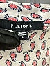 Pleione 100% Polyester Print White Short Sleeve Blouse Size L - photo 7