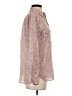 J.Crew 100% Silk Paisley Pink Long Sleeve Silk Top Size 0 - photo 4