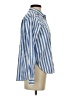 Ann Taylor LOFT Stripes Blue Long Sleeve Button-Down Shirt Size XS - photo 4