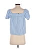 J.Crew Blue Short Sleeve Blouse Size S - photo 2