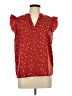 Shein Stars Red Short Sleeve Blouse Size L - photo 1