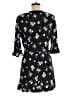 Ann Taylor LOFT 100% Polyester Floral Black Casual Dress Size 6 - photo 2