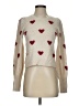 Splendid Hearts Ivory Turtleneck Sweater Size XS - photo 1
