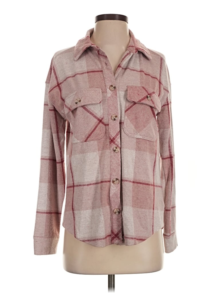 Pre-owned Ultra Flirt Long Sleeve Button Down Shirt In Pink
