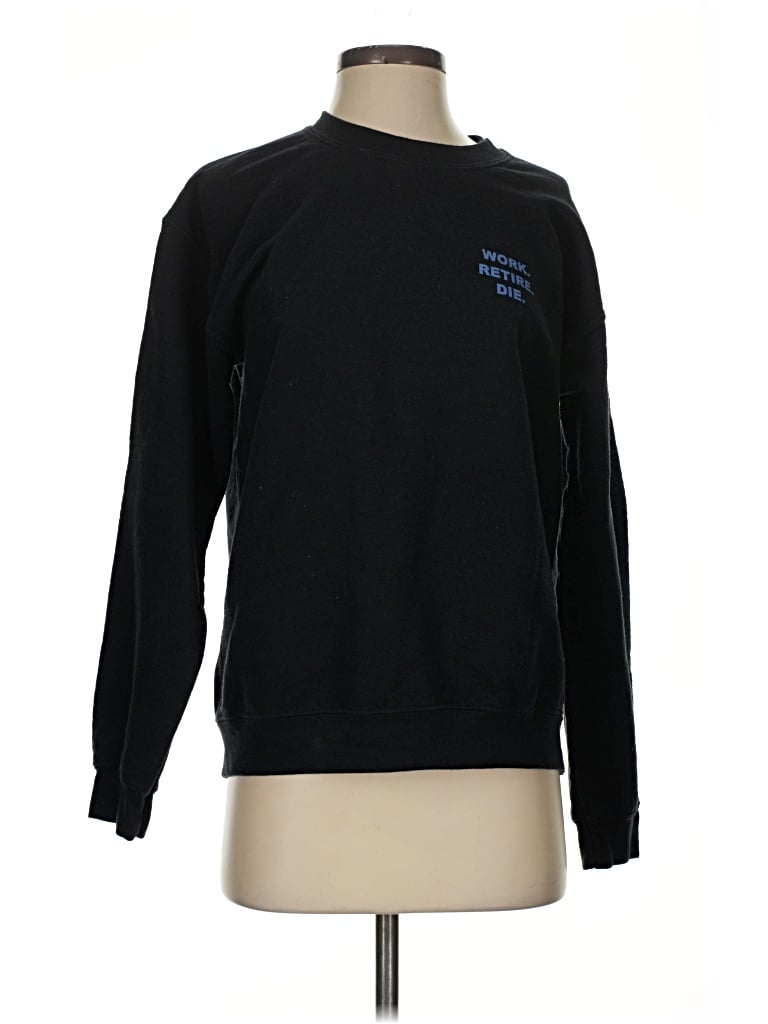 Pre-owned Gildan Sweatshirt In Black