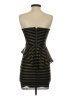 Lucca Couture 100% Polyester Stripes Black Cocktail Dress Size S - photo 2