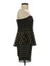 Lucca Couture 100% Polyester Stripes Black Cocktail Dress Size S - photo 4
