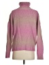 Maje Color Block Pink Turtleneck Sweater Size Sm (1) - photo 2