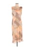 B. Smart 100% Polyester Print Tan Cocktail Dress Size 14 - photo 1