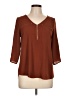 Tempted Brown 3/4 Sleeve Blouse Size L - photo 1
