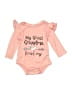 Shein Pink Long Sleeve Onesie Size 6-9 mo - photo 1