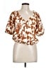 MELLODAY Orange Short Sleeve Blouse Size L - photo 1