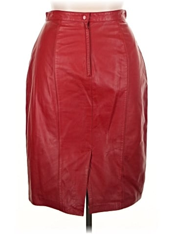 Lord & Taylor Faux Leather Skirt (view 2)