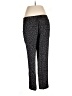 Ann Taylor 100% Polyester Animal Print Black Casual Pants Size 8 Petite - photo 2