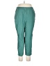 Assorted Brands Solid Teal Casual Pants Size L - photo 1