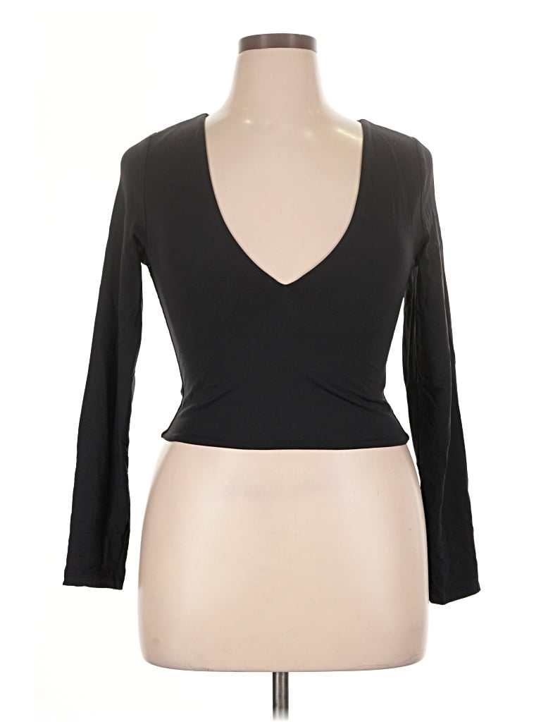 Pre-owned Babaton 3/4 Sleeve T-shirt In Black