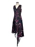 DKNY 100% Polyester Paisley Purple Black Cocktail Dress Size 2 - photo 1