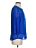 Express Outlet 100% Polyester Blue 3/4 Sleeve Blouse Size XS - photo 4
