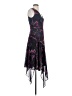 DKNY 100% Polyester Paisley Purple Black Cocktail Dress Size 2 - photo 4