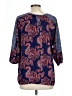 Forever 21 Plus Paisley Blue 3/4 Sleeve Blouse Size 1X Plus - photo 2