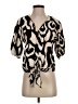 C by ONE 100% Rayon Animal Print Tan Short Sleeve Blouse Size XS - photo 1