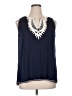 Max Studio Blue Sleeveless T-Shirt Size 1X - photo 1
