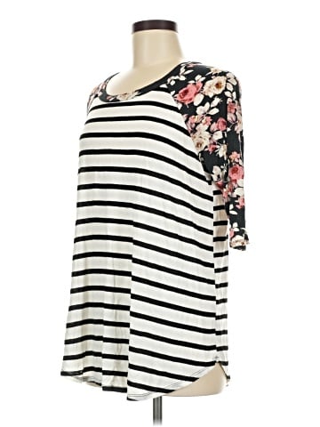 Pink Blush 3/4 Sleeve T-Shirt (view 1)