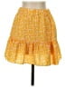Shein 100% Polyester Floral Yellow Casual Skirt Size 4 - photo 1