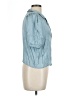 Emory Park Blue Short Sleeve Blouse Size L - photo 4