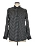 Equipment 100% Polyester Houndstooth Black Long Sleeve Blouse Size L - photo 1