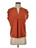 Tahari Orange Short Sleeve Blouse Size S - photo 1