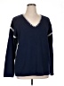 Johnny Was Chevron-herringbone Blue Wool Pullover Sweater Size XL - photo 1