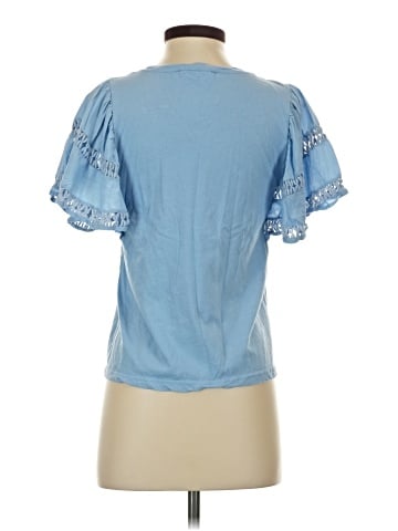 Self Contrast Short Sleeve Top (view 2)