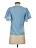 Self Contrast Blue Short Sleeve Top Size S - photo 2