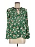 Old Navy 100% Rayon Green Long Sleeve Blouse Size M - photo 1